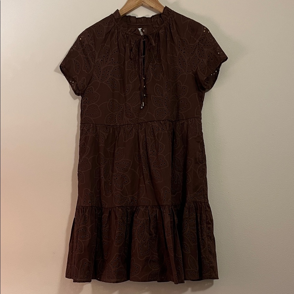 Joie Chocolate Brown Mini Dress with pockets